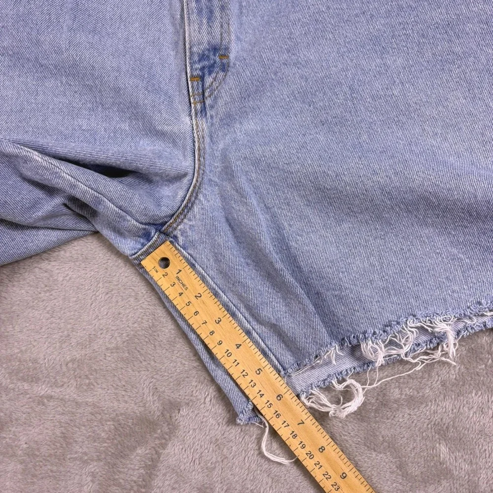 Vintage 90s Gitano Denim Cutoff Shorts Women 16 High Rise 31W Light Wash